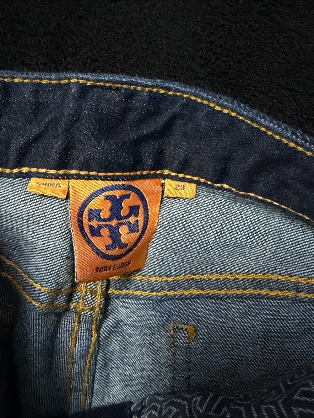 Tory Burch Women's Dark Blue Denim Jeans